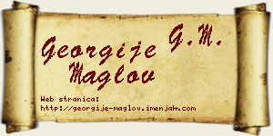 Georgije Maglov vizit kartica